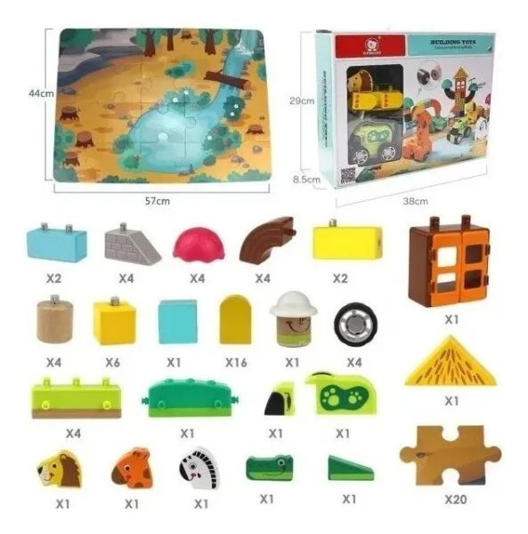 Jungla Y Animales Con Encastre - Imagen 3