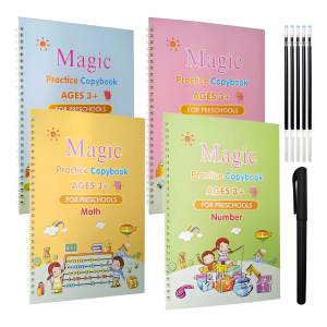 Libro De Escritura X4 Reutilizable Para Niños