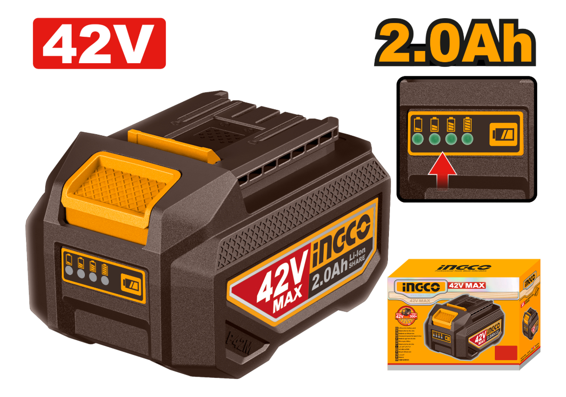 Bateria Ingco 42v 2.0ah Litio Para Linea P42m Fbli42201 - Imagen 2