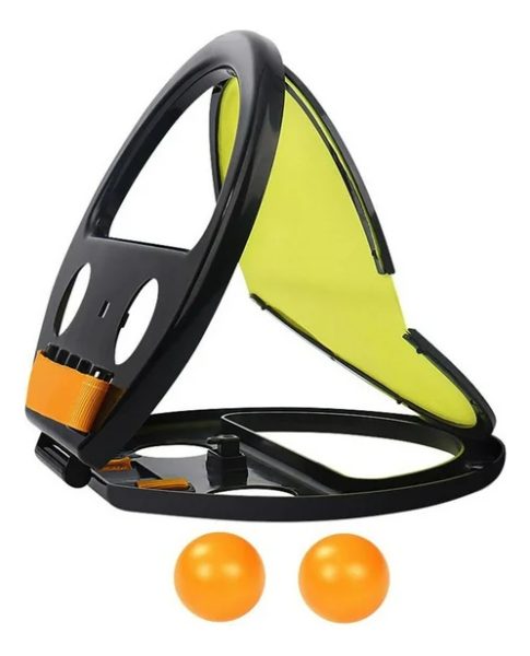 Juego Raqueta Lanza Y Atrapa Pelota Negro - Imagen 2