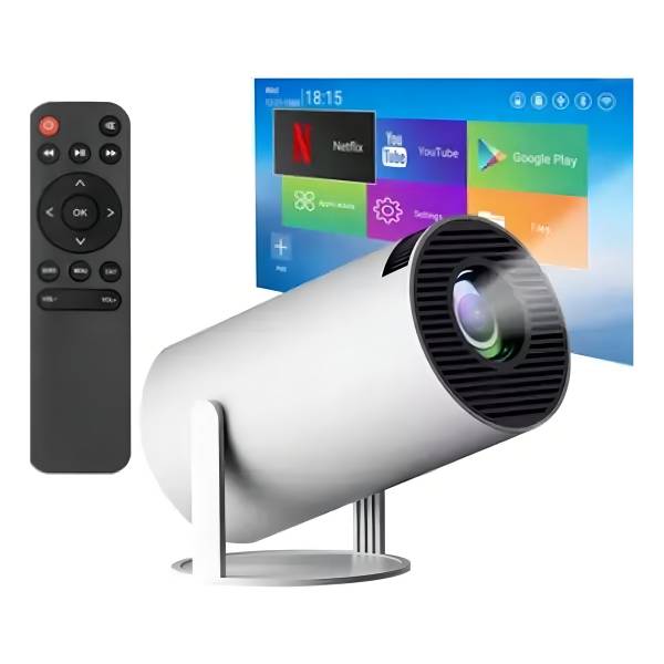 Mini Proyector Portátil Wifi Bt Control Remoto Color Blanco - Imagen 4