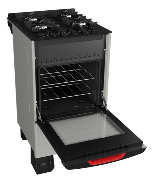 Cocina A Gas 4 Hornallas Enxuta Cenxv27542t Mesada Vidrio - Imagen 2