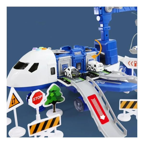Avion Desplegable Almacenador De Autos Azul - Imagen 3