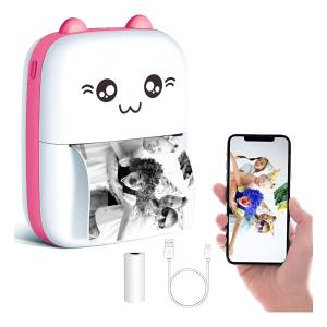 Mini Impresora Portátil Carita Cat Bluetooth Usb