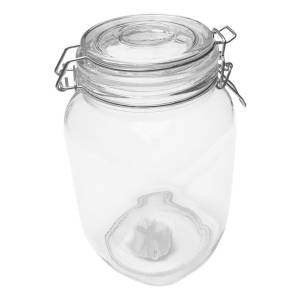 Frasco Bollon Recipiente Vidrio Semicuadrado 1500ml