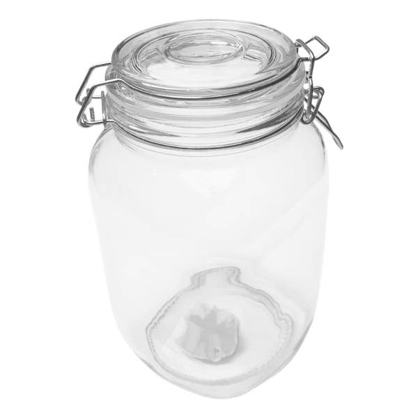 Frasco Bollon Recipiente Vidrio Semicuadrado 1500ml