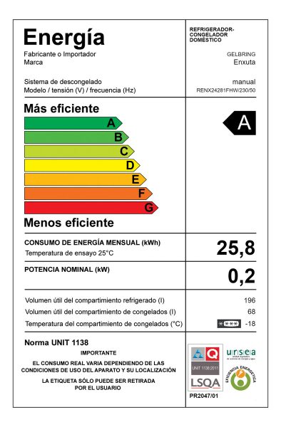Refrigerador Frío Húmedo Enxuta Renx24281fhw - Imagen 3