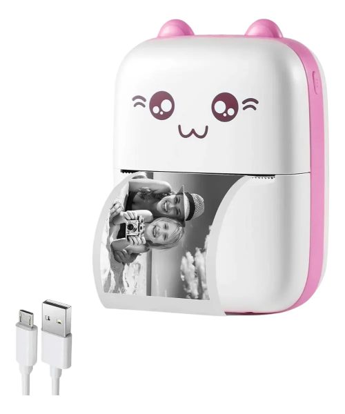 Mini Impresora Portátil Carita Cat Bluetooth Usb - Imagen 2