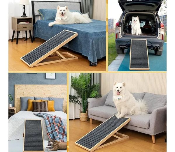 Rampa Mediana Plegable Y Ajustable 4 Alturas Mascotas Perro - Imagen 2