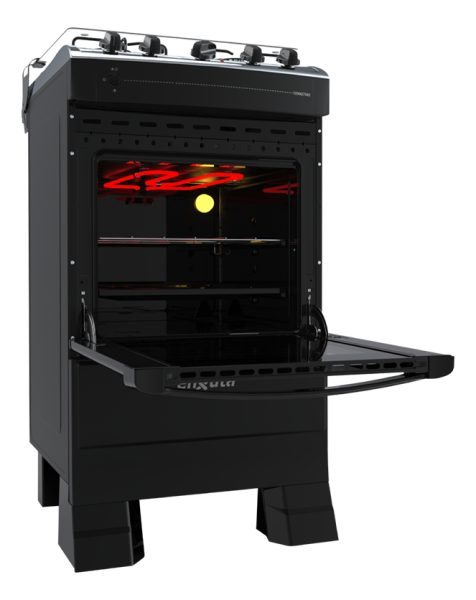 Cocina Supergas 4 Hornallas Negra Con Termocupla Y Grill - Imagen 2
