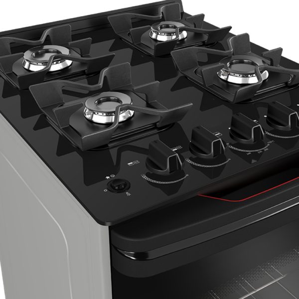 Cocina A Gas 4 Hornallas Enxuta Cenxv27542t Mesada Vidrio - Imagen 3