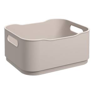 Canasto Plastico Rectangular 18.5x15x8cm Coza Light Gray