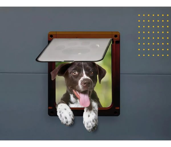 Puerta Abatible Para Perro Gato Mascota Tamaño Grande - Imagen 3