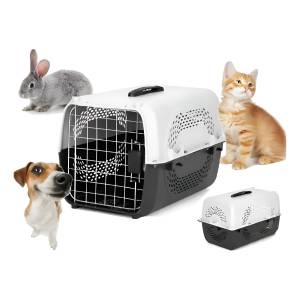 Transportadora Canil Perro Gato Avion Color Blanco