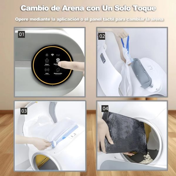 Arenero Inteligente Automático Para Gatos Aplicación Celular - Imagen 9