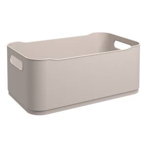Cesto Plastico Rectangular 30.5x18.5x12cm Light Gray Coza