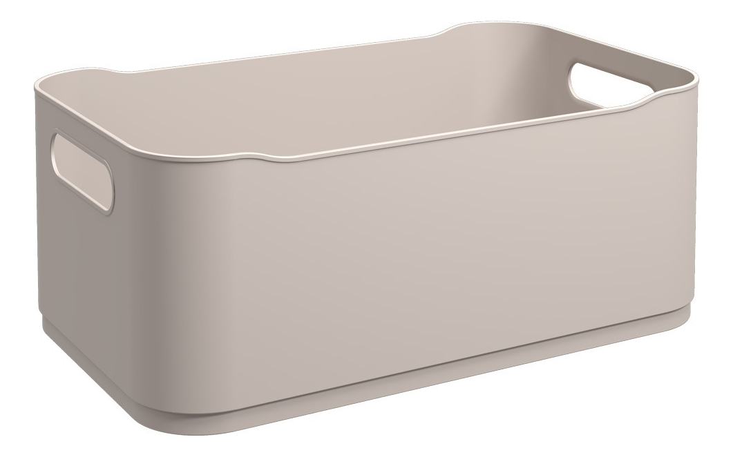 Cesto Plastico Rectangular 30.5x18.5x12cm Light Gray Coza