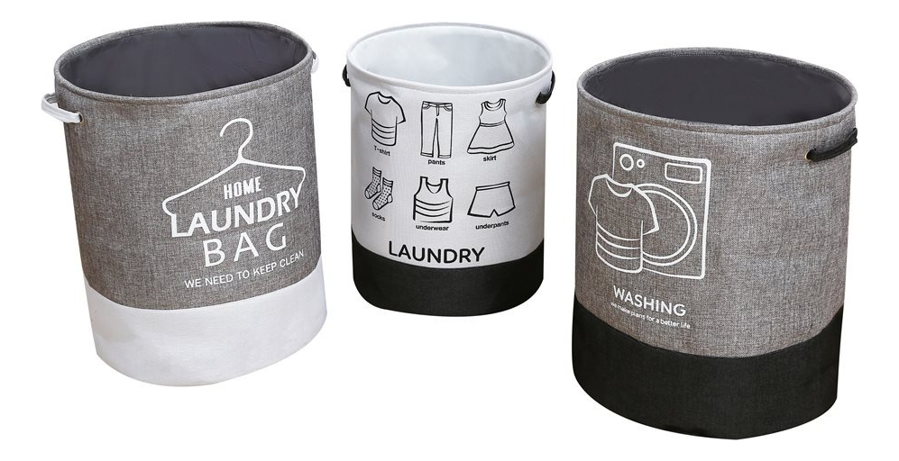 Cesto De Ropa 40x50cm Simil Lino Surtido