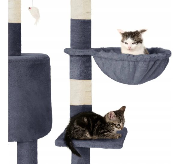 Rascador Gato Torre Juego Cama Nido 5 Niveles Pisos Escalera - Imagen 7