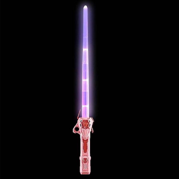 Juguete Espada Sable Con Luz Rgb Y Sonido Color Rojo - Imagen 3