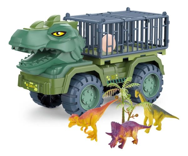 Camión De Dinosaurio Grande Transporte +21 Figuras - Imagen 3