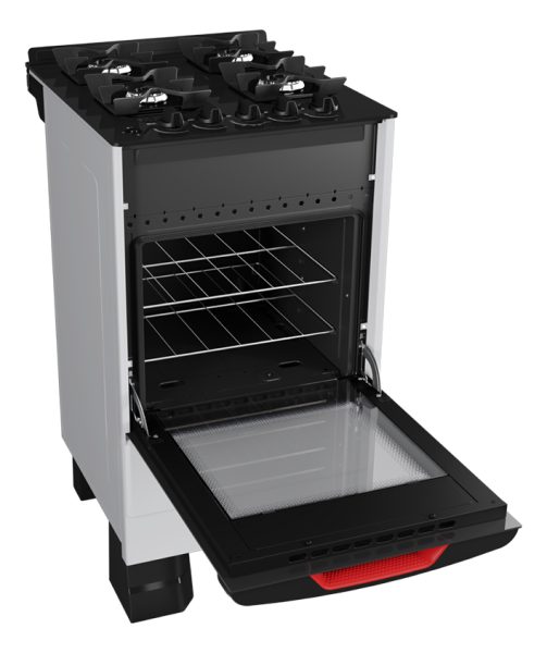 Cocina Supergas 4 Hornallas Blanca, Mesada De Vidrio, Hierro - Imagen 2
