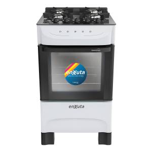 Cocina Multigas Mesada De Vidrio Negro Cenxv27543w Enxuta