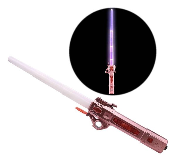 Juguete Espada Sable Con Luz Rgb Y Sonido Color Rojo - Imagen 2