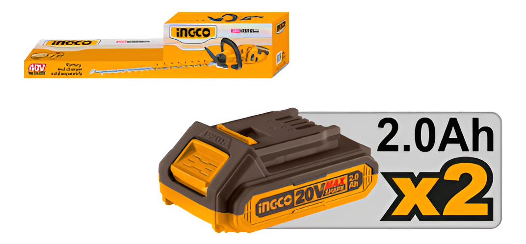 Corta Cerco A Bateria 650mm 40v Bateria P20s Ingco Brushless - Imagen 3