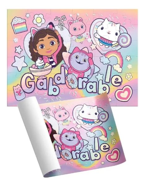 Puzzle Gabbys Dollhouse Cilindro De Cartón - Imagen 3