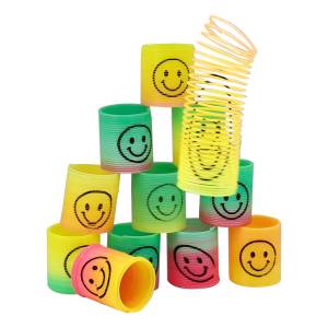 Juego Mini Resorte Slinky Diseño C/caritas Colores