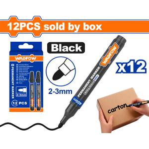 Set X12 Marcadores Permanentes Negros Wadfow Wjm1501