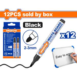 Set X12 Marcadores Negros Pizarra Blanca Wadfow Wjm2501
