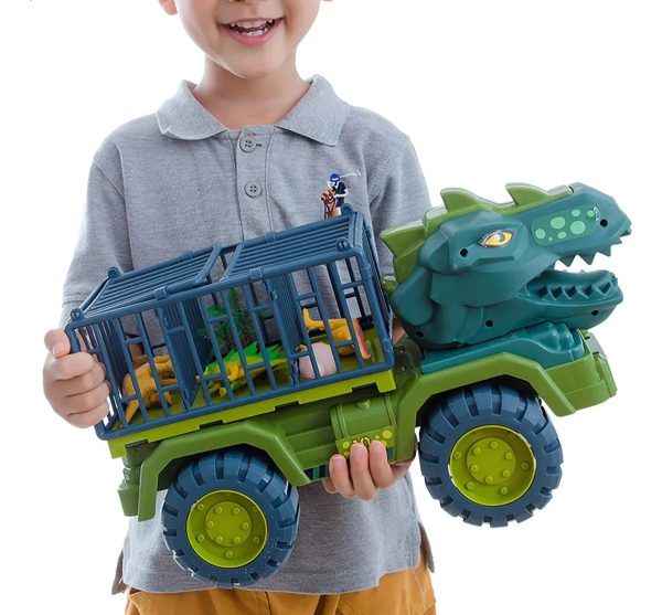 Camión De Dinosaurio Grande Transporte +21 Figuras - Imagen 2