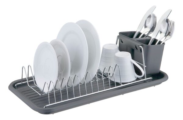 Escurridor Escurre Platos Extraíble De Acero Cocina C/bandej - Imagen 2