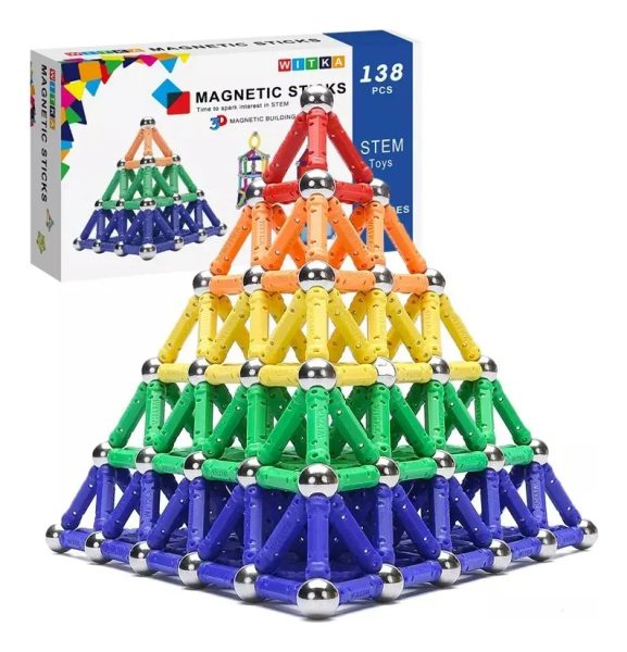 Juego 138 Palos Magneticos Construccion - Imagen 4