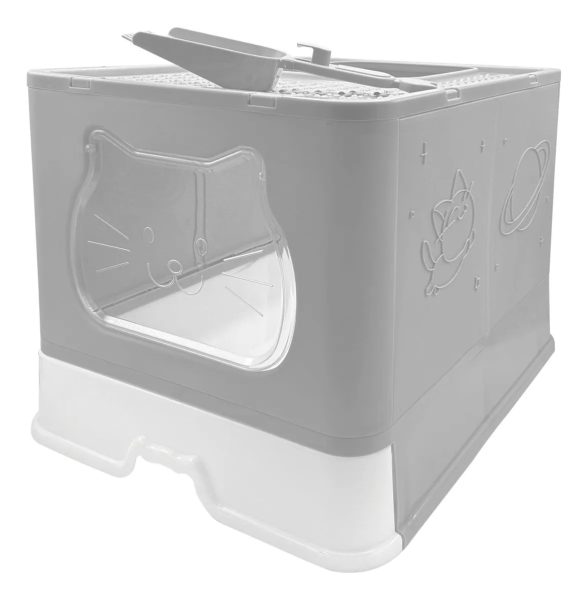 Baño Cerrado Sanitario Gato Bandeja Extraible Y Pala - Imagen 8