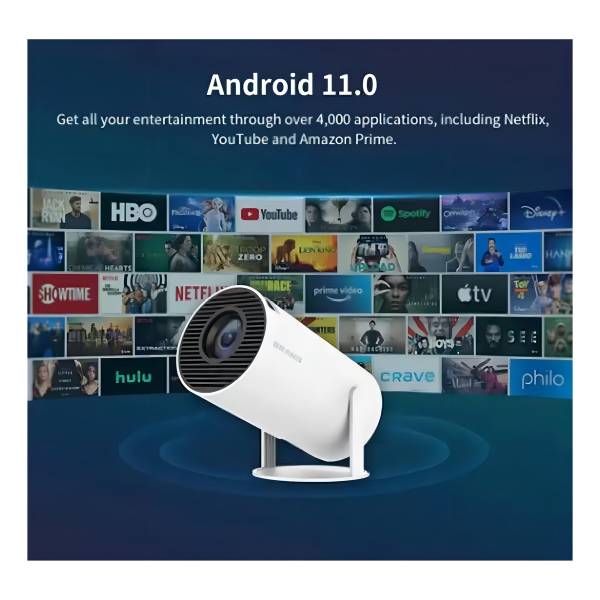 Mini Proyector Portátil Wifi Bt Control Remoto Color Blanco - Imagen 6