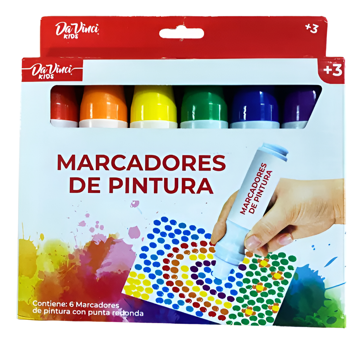 Marcadores Davinci Kids Punta Redonda Pack 6 Unidades
