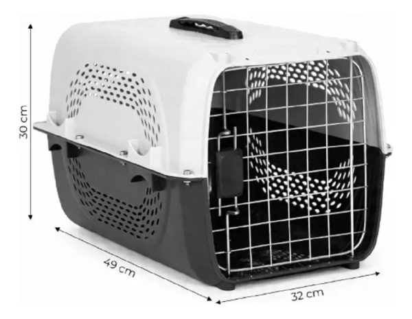Transportadora Canil Perro Gato Avion Color Blanco - Imagen 5