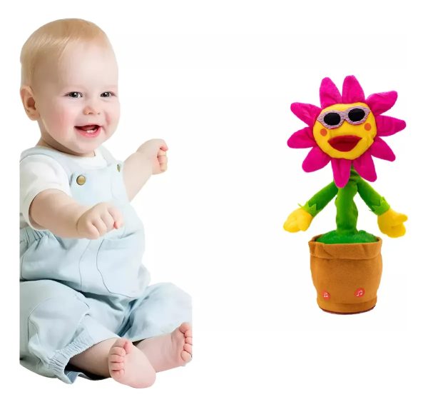 Peluche Girasol Baila Canta Repite Y Graba Celeste - Imagen 8