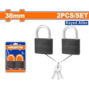 Set X 2 Candado Hierro 38mm Misma Llave Wadfow Wpd5442