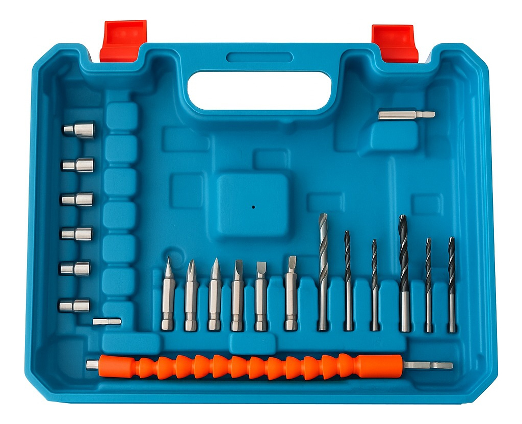 Taladro Atornillador Percutor 20v Litio Rukto 25 Accesorios - Imagen 3