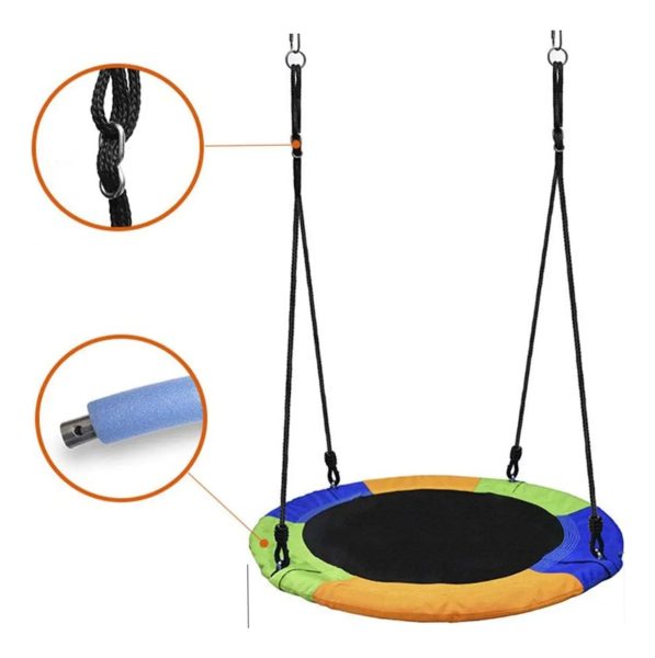 Hamaca De Jardín Base Circular Niños Columpio 100cm - Imagen 3