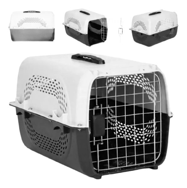 Transportadora Canil Perro Gato Avion Color Blanco - Imagen 2