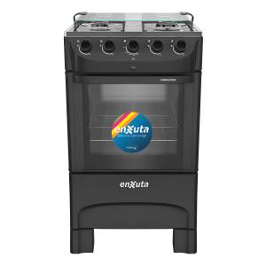 Cocina Supergas 4 Hornallas Negra Con Termocupla Enxuta
