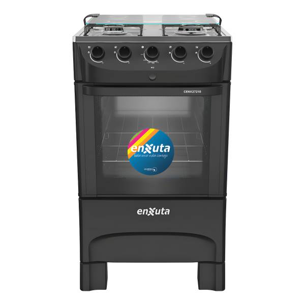 Cocina Supergas 4 Hornallas Negra Con Termocupla Enxuta