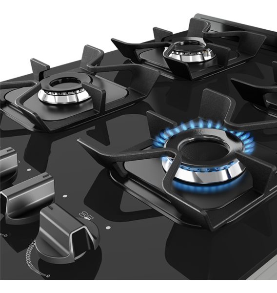 Cocina A Gas 4 Hornallas Enxuta Cenxv27542t Mesada Vidrio - Imagen 4