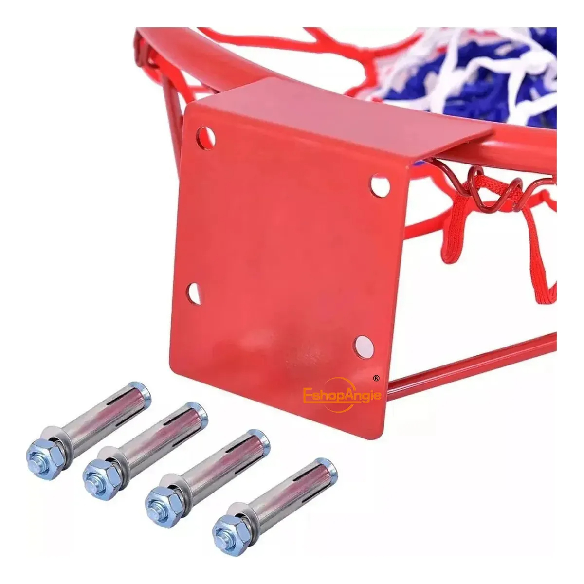 Aro De Básquetbol 45 Cm Metal + Sin Pelota Y Red Genérica - Imagen 3