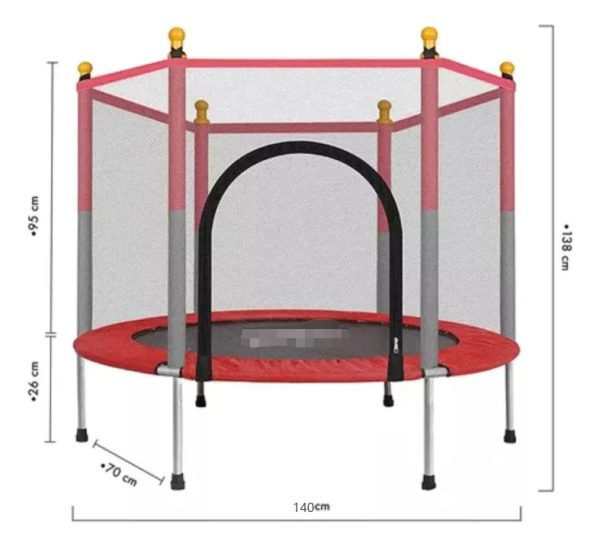 Cama Elástica 140 Con Diámetro De 1.4 M Niños Kids - Imagen 2